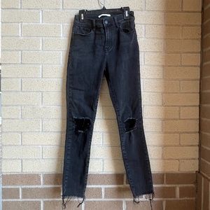 Pacsun Womens High Rise Distressed Black Jeggings 24